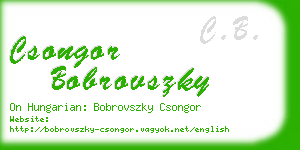 csongor bobrovszky business card